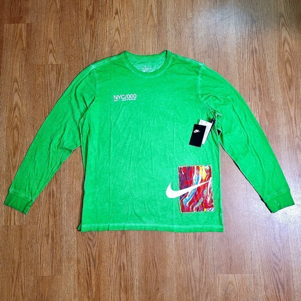 Nike House Of Innovation NYC New York City 000 Art Aged Look Long Sleeve Tee